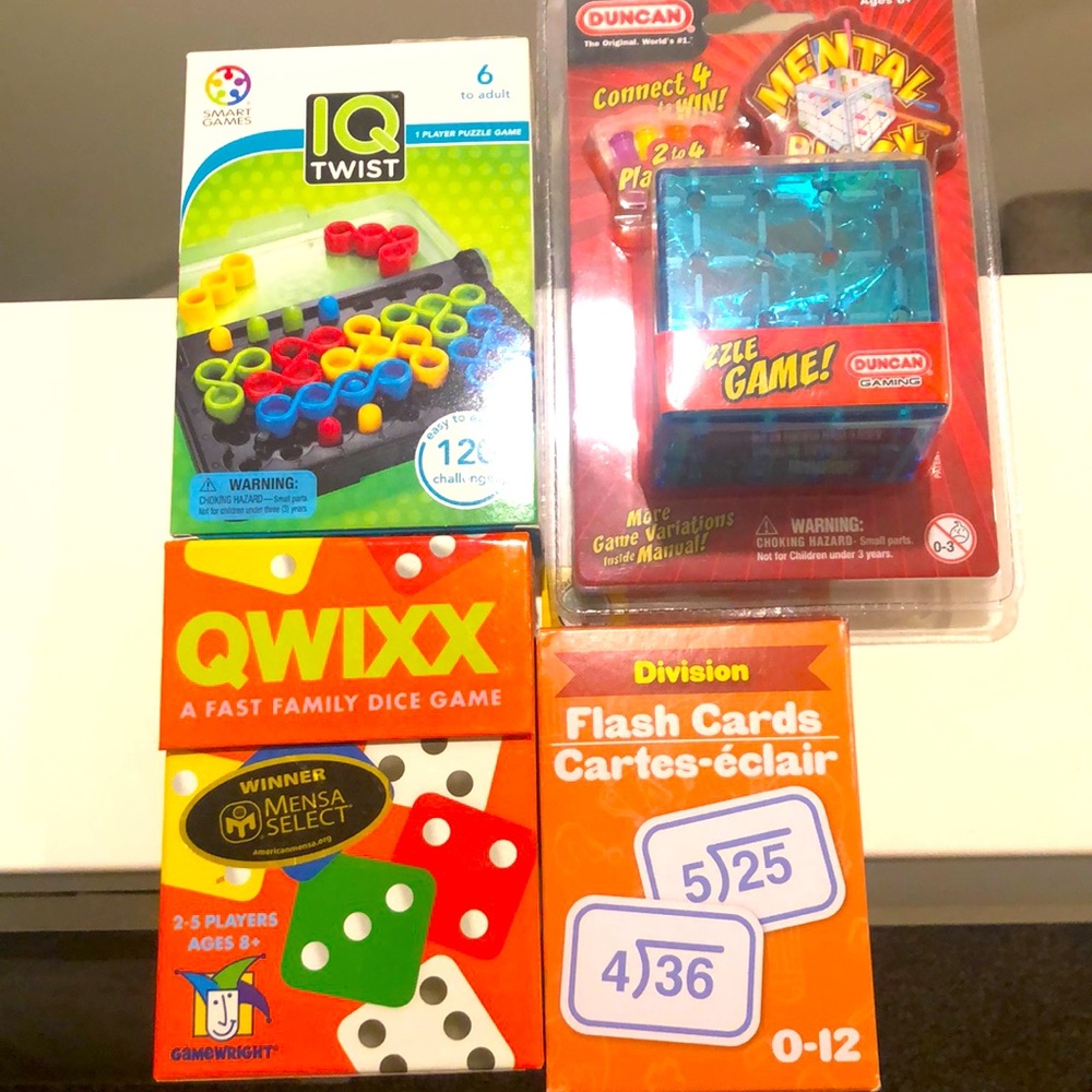 ❌SOLD❌NEW Bundle of 4x, 3 games + Flash Cards Ages 6-12 Great stocking stuffers! - Picture 1 of 10